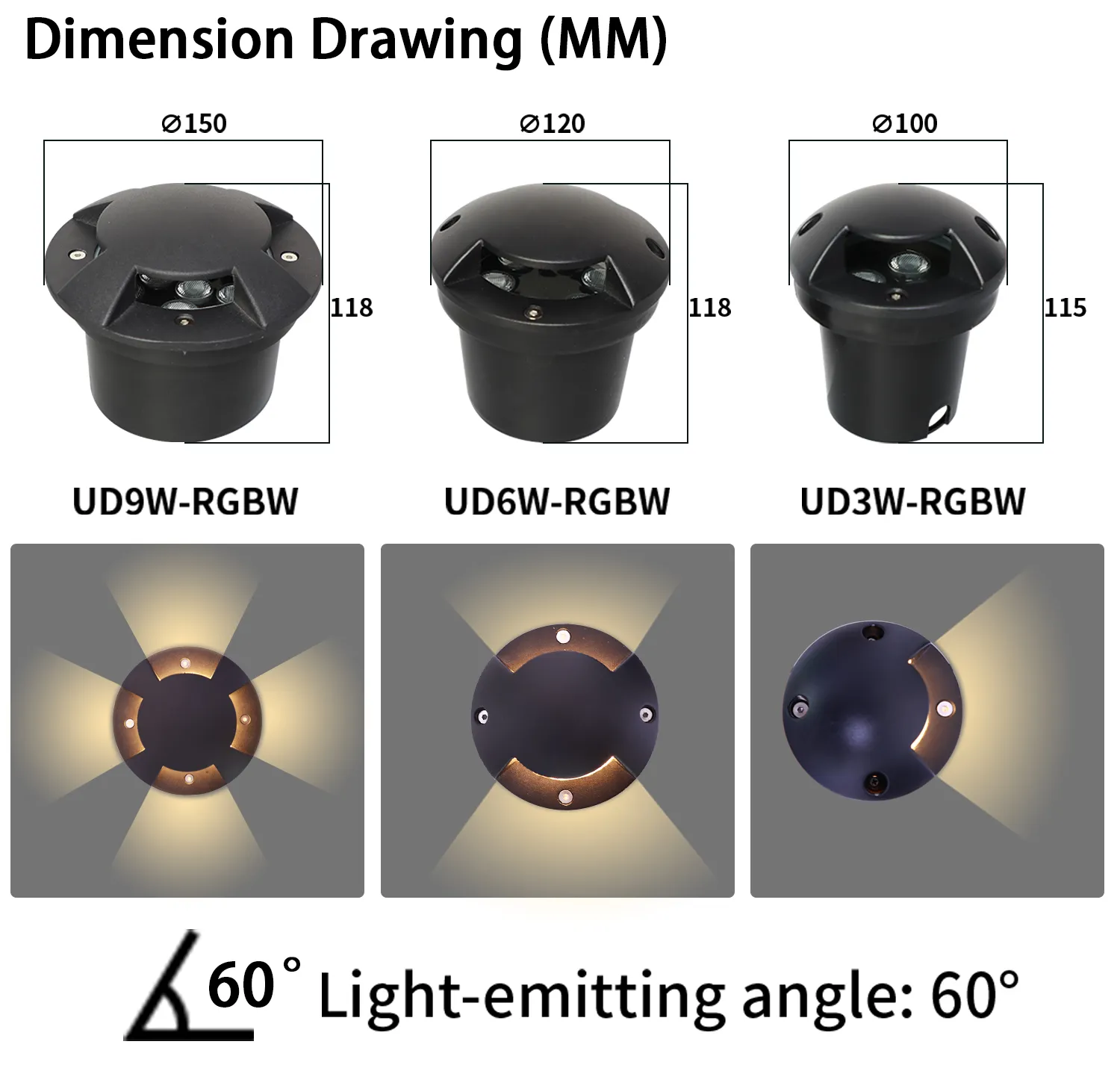 in ground led well lights